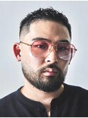 スキンフェード高円寺ピンパーマシェービングホワイトメッシュ
