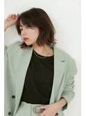 ぱっつんボブ/顔まわりカット/切りっぱなしボブで