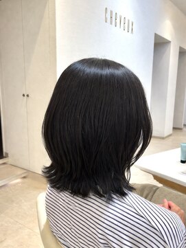 シュヴー 浦安店(CHEVEUX) 【浦安】肩上レイヤーボブ×暗髪カラー/20代