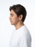 【白髪染め】カット+シャンプー+シェービング+白髪染め ¥8,000