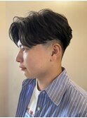 【竹嶌】大人男子毛流れセンターパートニュアンスパーマ20代30代