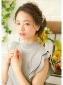 結婚式ゆるっとオシャレシニヨンヘアセット