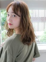 ルティア(Lutia) センターパート シースルーバング グレージュ★★