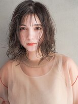 Aラインボブ/フェザーバング/カーキグレージュ/髪質改善/20,30代