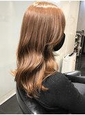 ショコラベージュメルティカラー☆くびれヘアカールベビーバング
