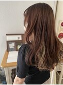 オレンジブラウンインナーカラー