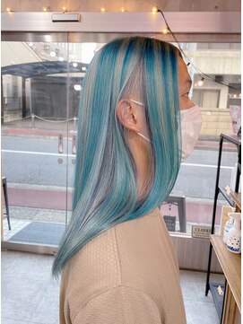 ミラク 町田(MIRAC) 【MIRAC町田店河原崎】水色メッシュ×ホワイトグレージュ