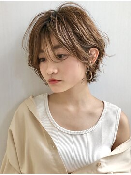 ロンド 銀座(Lond) 【銀座◇成田】大人可愛いショートボブハイライトペールベージュ