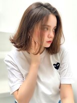 アグ ヘアー ミニョン 半田2号店(Agu hair mignon) 《Agu hair》重め外ハネがおしゃれな結べるボブ