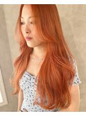 【藤沢/辻堂】韓国風/オレンジベージュ/ダブルカラー