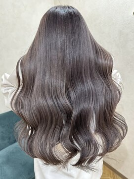 ロンド レア 天神大名店(Lond Le’a) ダブルカラーミルクティーベージュカラーブルーブラックブリーチ