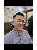 七三分けスキンフェード