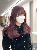 『福岡美容室/ayana』韓国ヘア/チェリーピンク/姫カット