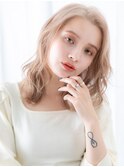 ハイトーンカラー外国人風グラマラス波巻カールd古河20代30代