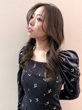 ロンドイディールバンダイ 新潟万代(Lond ideal) 前髪イメチェンアンブレラカラーウェーブパーマ風こなれミディ