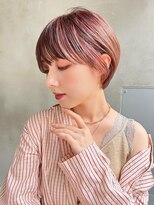 メーヴェ(Mowen) mowen 丸みショート×ピンクベージュ