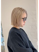 スタン 渋谷(Stam)&nbsp;ダブルカラーレイヤーボブハイトーンボブショートウルフボブ