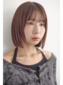 ぷつっとボブ×顔まわりレイヤー