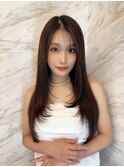 レイヤーカット×髪質改善ストレート×シースルーバング