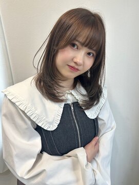 アンニュ(annuy) 美髪 ブラウンベージュ 髪質改善 顔周りレイヤー 前髪カット