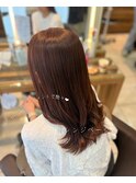 トリートメントで艶感◎オレンジベージュ