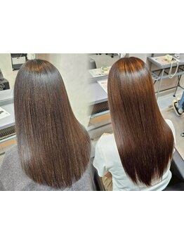 【地下鉄今里駅徒歩1分】ダメージレスで憧れのうる艶ストレートが手に入る!高い技術で自然な仕上がりに満足
