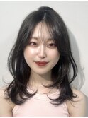 シースルーバング抜け感ミディアム