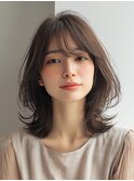 ミルクティーブロンド/ダークブルー/デジタルパーマ/人形町