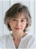 40代の若見え丸みショートボブ