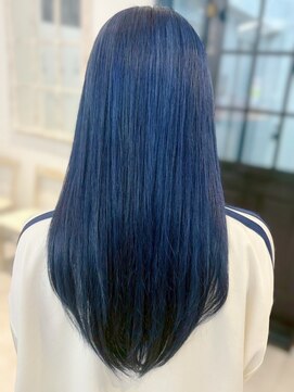 リアン 本厚木(LIAN) 透明感寒色カラー ブリーチダブルカラーネイビーブルー