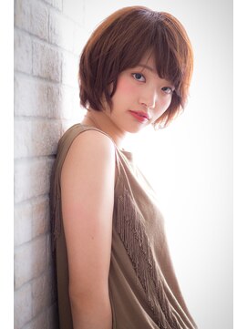 エルデ ナインズ ヘアー スタンド 川口店(elde 9's HAIR STAND) ミニウルフテラコッタデジタルパーマくすみブルー