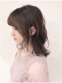 【Blue】#厚めバング#アレンジ簡単#ローレイヤーミディ