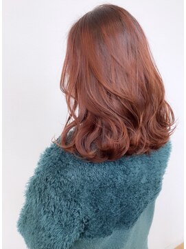 ポンテロッソ 荒江店(ponte rosso) アネモネレッド　赤髪　グラデーション　暖色系カラー