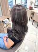 白髪ぼかしハイライトミルクティーアッシュ