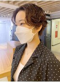 ショートパーマ_グレージュカラーボブウルフ_ba418111