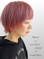 サラジュ 仁川店(SARAJU) 透明感カラー　ブリーチ×イルミナカラー×透明感コーラルピンク