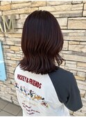 くびれボブ/暗めレッド