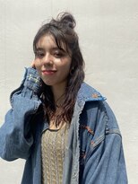 レオニード 表参道(LEONID)&nbsp;パーマアレンジ×ハーフアップお団子