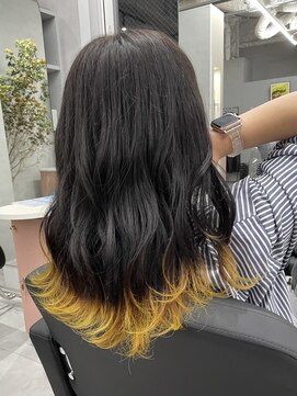 ジエクト ヴィシア(The Ect VIXIA) 裾カラー/イエロー/デザインカラー/毛先カラー