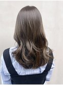 オリーブカラーくすみベージュ透明感カラー_ba499071