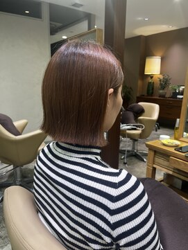 インビテーション 名古屋(invitation) ブリーチなしオレンジカラー:佐藤