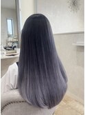 グラデーションカラー　ブリーチ　グレーグラデーション