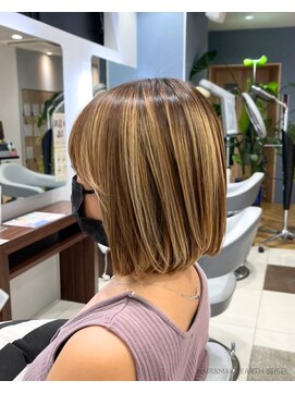 アース 調布店(HAIR & MAKE EARTH) ボブ×デザインカラー