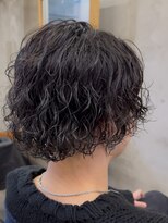 オルト(Altn)&nbsp;大人の波巻きスパイラルパーマミディアムロングメンズカットヘア