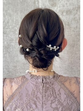 スタイル 横浜(STYLE) 結婚式お呼ばれシニヨン／ヘアセット/カチモリ/アレンジ