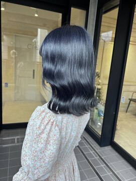 アソビセカンド 原宿(ASOBI 2nd) ブリーチなし グレージュ ブルーブラック 透明感