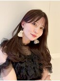顔周りレイヤー×内巻きワンカール