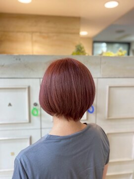 ピュア ポイント 和光店(PURE POINT) ピンクベージュ／ショートボブ／ダブルカラー