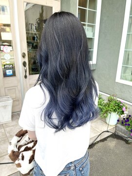 ティアナ(Tiana) ブルーブラック×アイスブルーグラデーション