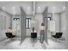 ヘアラセター 江南市河野町店(Hair Lasseter)の雰囲気(「ゆったり落ち着ける上質なセットスペース」)